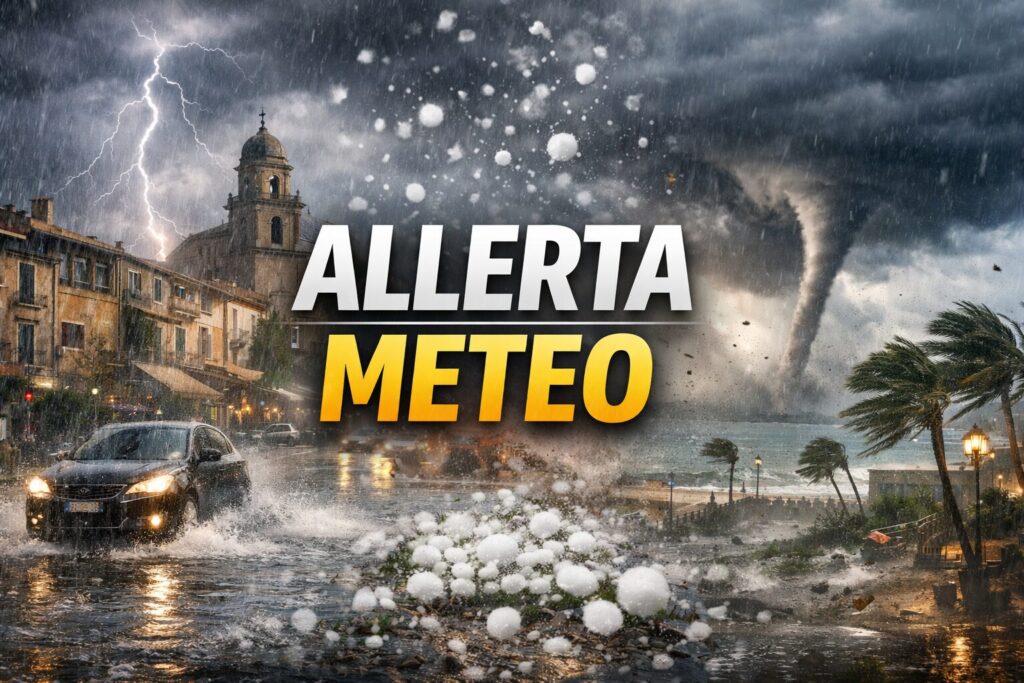 allerta meteo oggi trombe marine grandine vento forte temporali