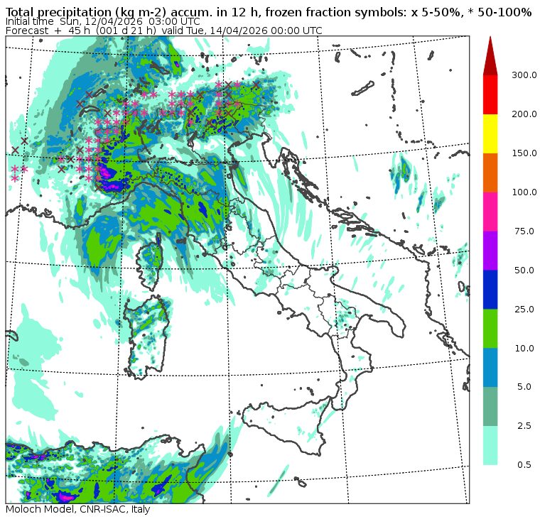 allerta meteo piogge lunedì 13 aprile