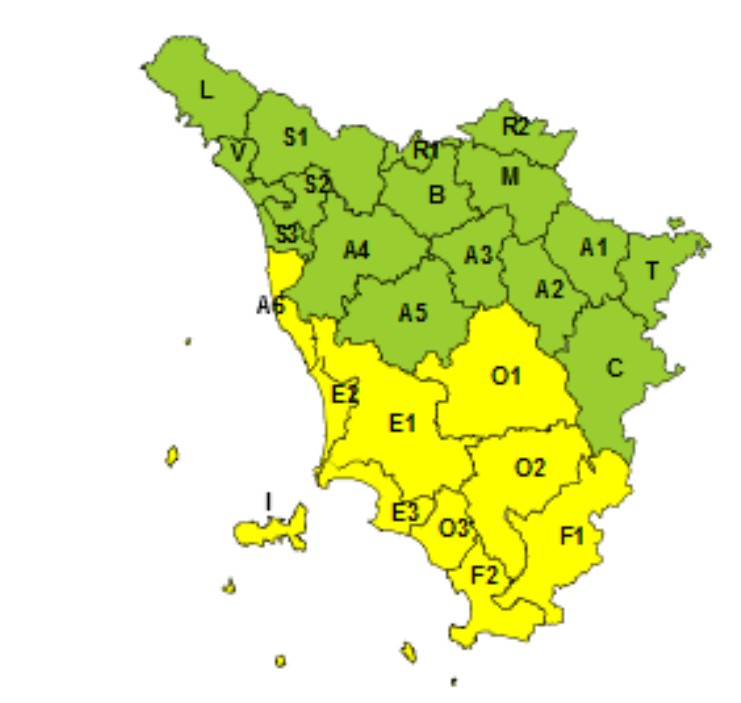 allerta meteo toscana 13 aprile