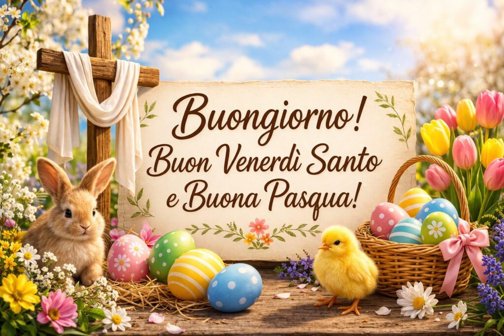 buongiorno buon venerdì santo buona pasqua 2026