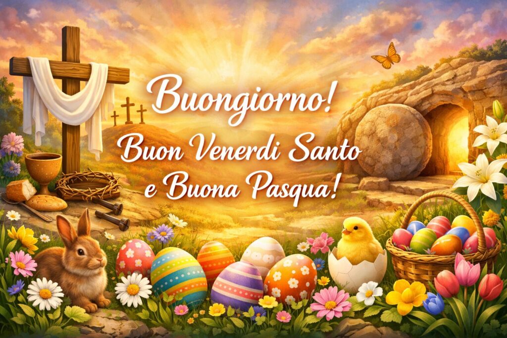 buongiorno buon venerdì santo buona pasqua 2026
