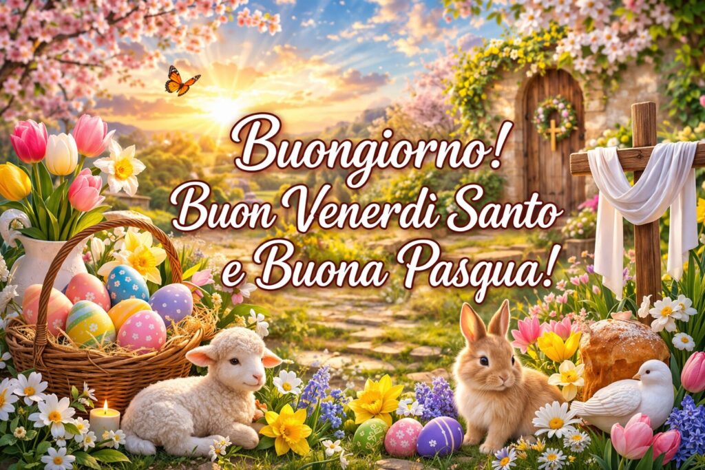 buongiorno buon venerdì santo buona pasqua 2026