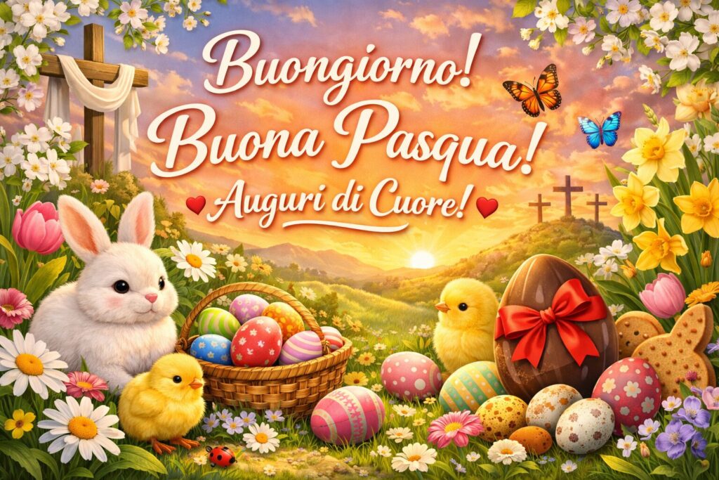 buongiorno buona pasqua 2026 immagini frasi nuove originali
