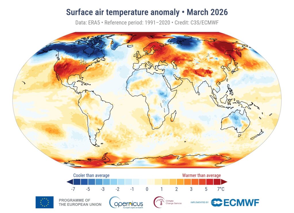 clima dati copernicus marzo 2026