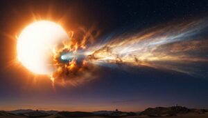 cometa sole incontro infuocato