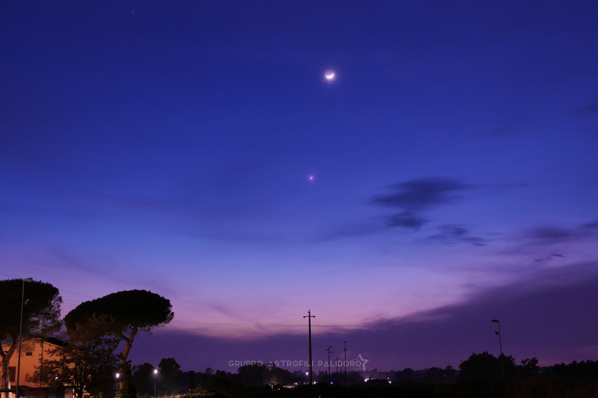 Congiunzione Luna Venere Pleiadi
