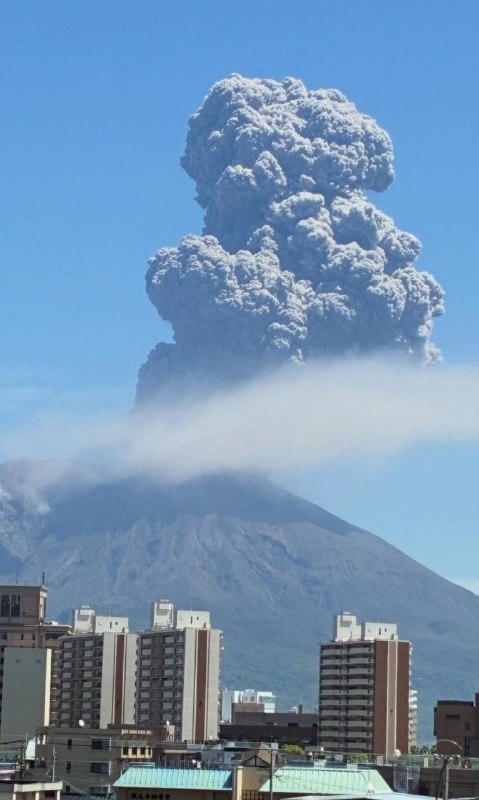 eruzione vulcano Sakurajima giappone