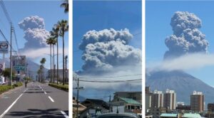 eruzione vulcano Sakurajima giappone