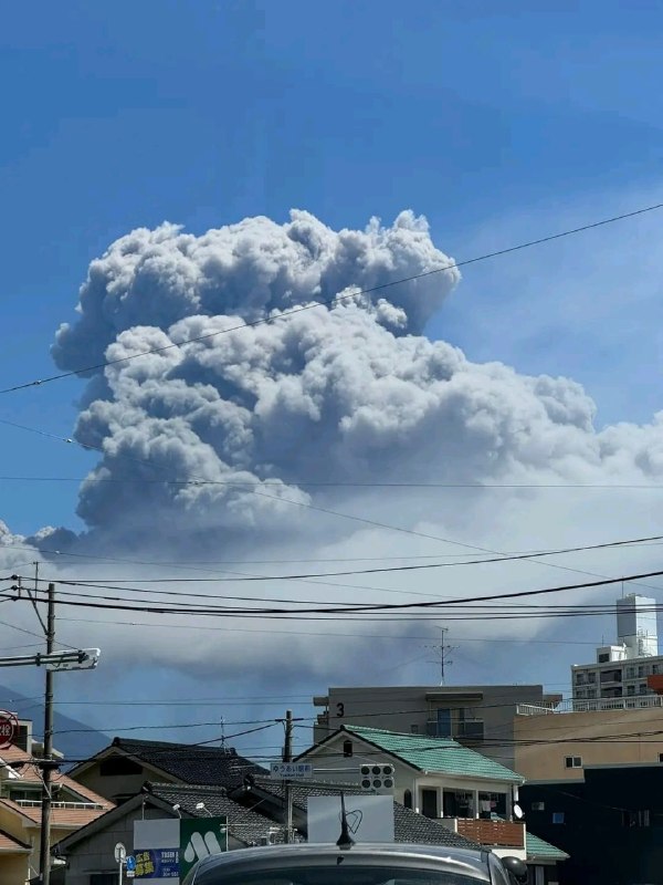eruzione vulcano Sakurajima giappone