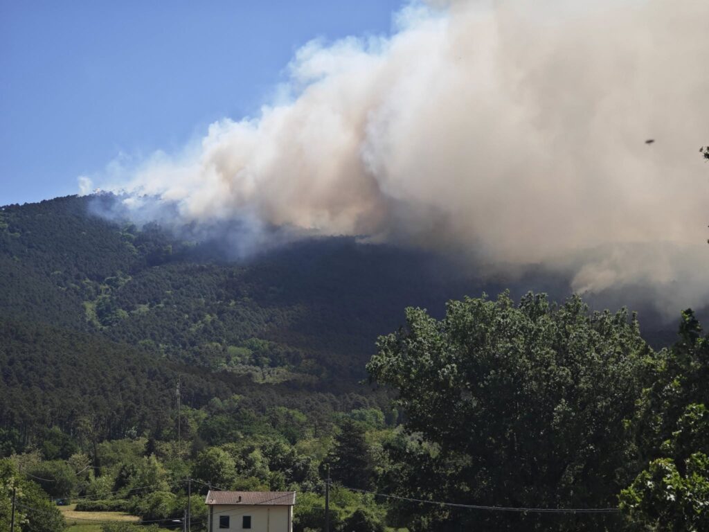 incendio monte faeta Toscana