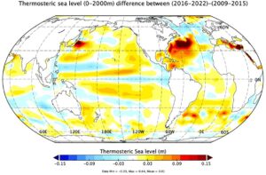 livello del mare 2016-2022 2009-2015