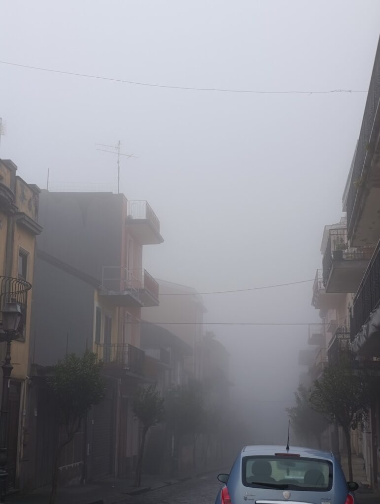 maltempo nebbia zafferana etnea