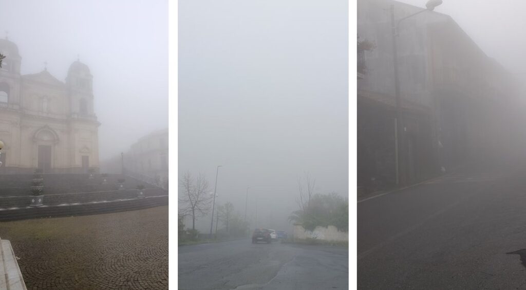 maltempo nebbia zafferana etnea