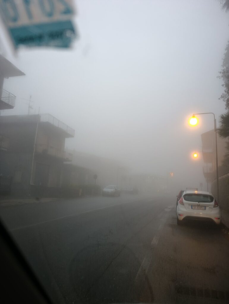 maltempo nebbia zafferana etnea