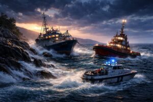 peschereccio avaria stretto di messina