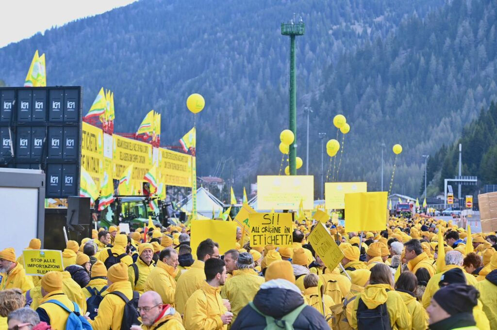protesta coldiretti brennero
