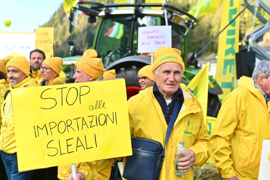 protesta coldiretti brennero
