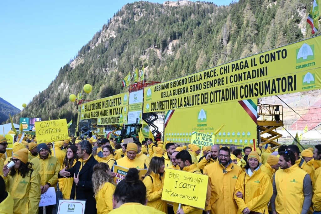 protesta coldiretti brennero
