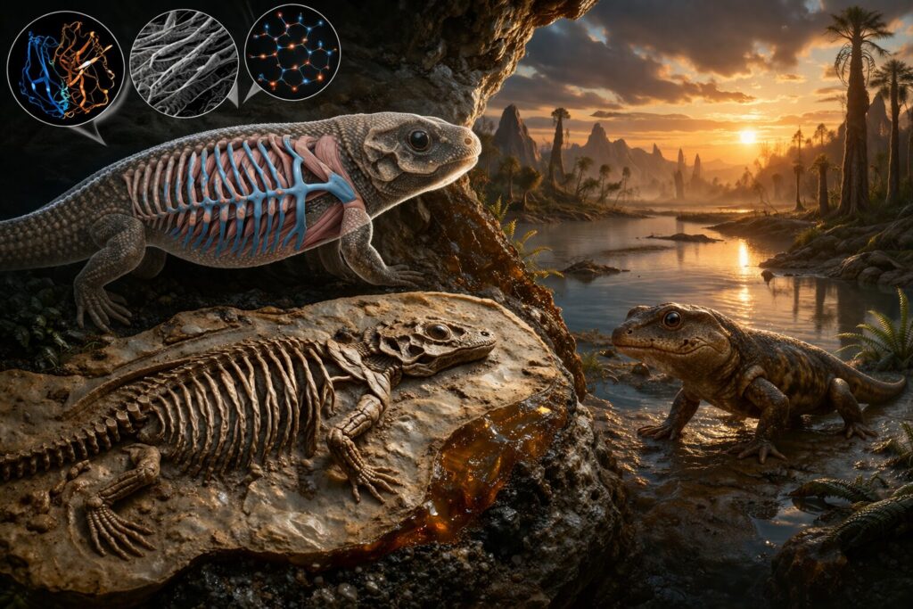 rettile mummificato di 289 milioni di anni fa