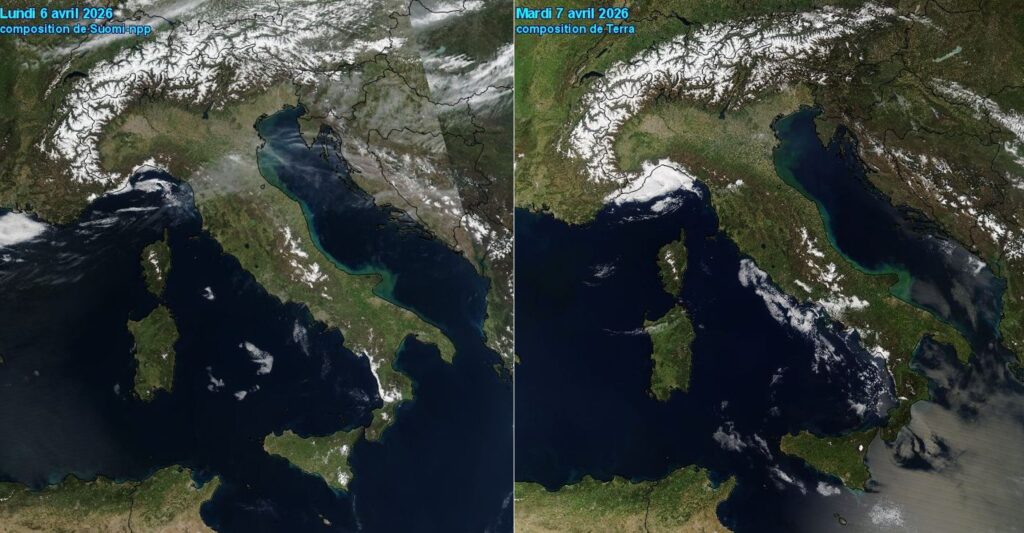satellite italia 6 e 7 aprile 2026