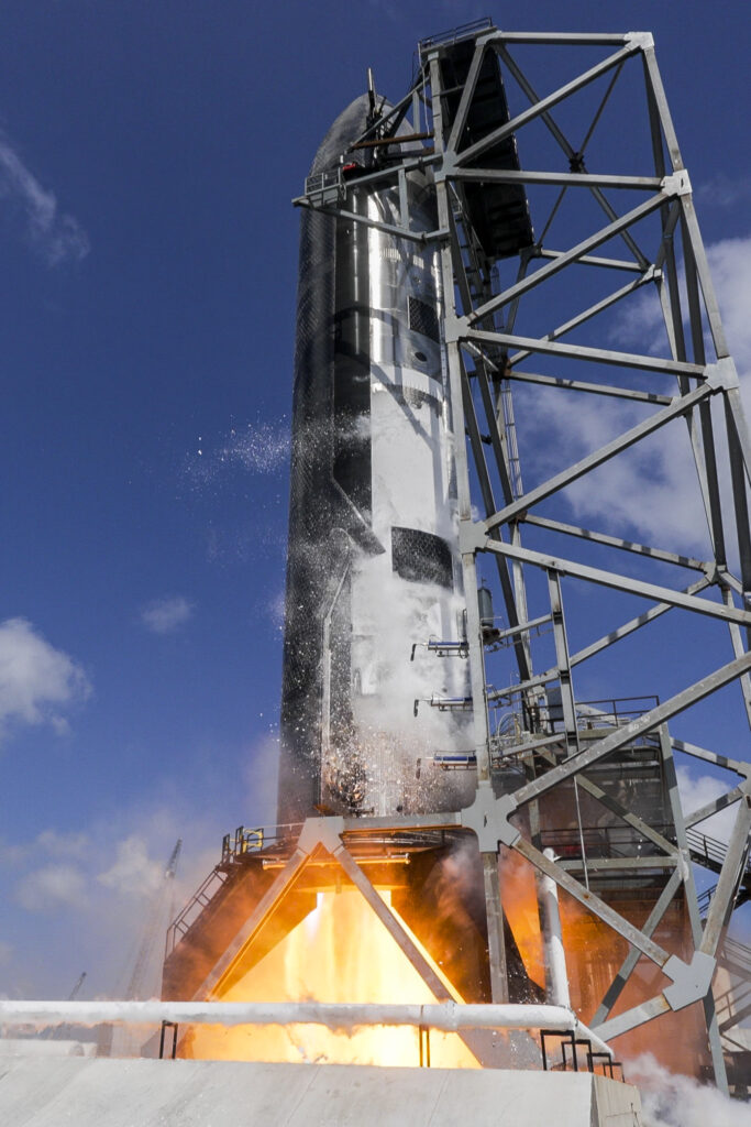 starship v3 test fuoco statico