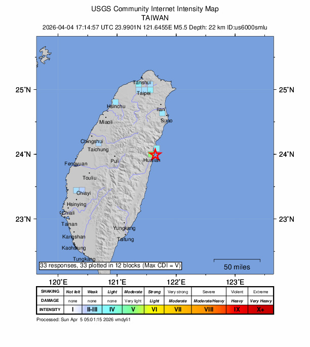 terremoti taiwan