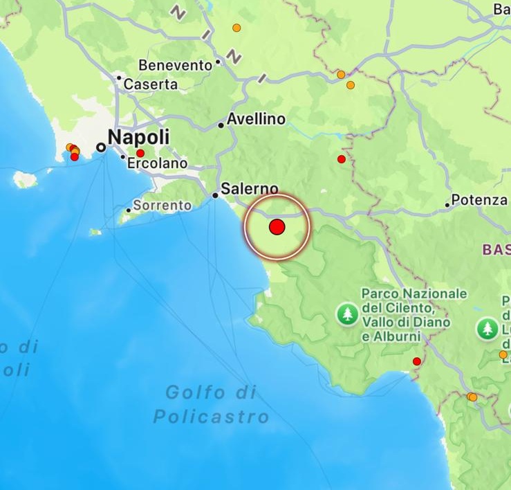 terremoto battipaglia campania
