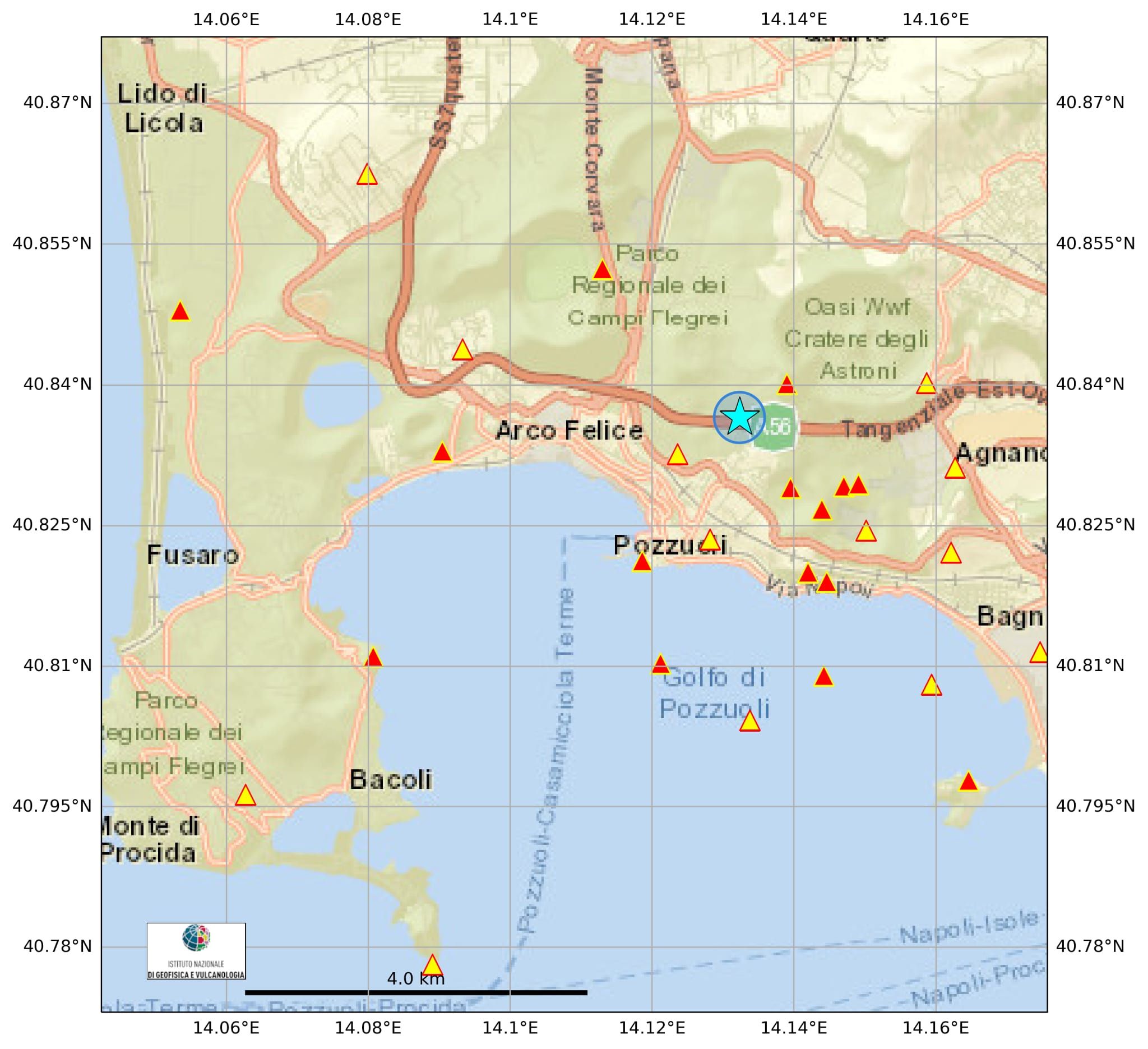 terremoto oggi campi flegrei pozzuoli