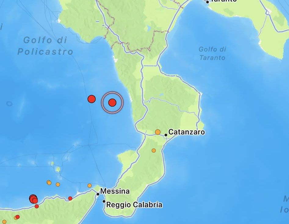 terremoto tirreno calabria