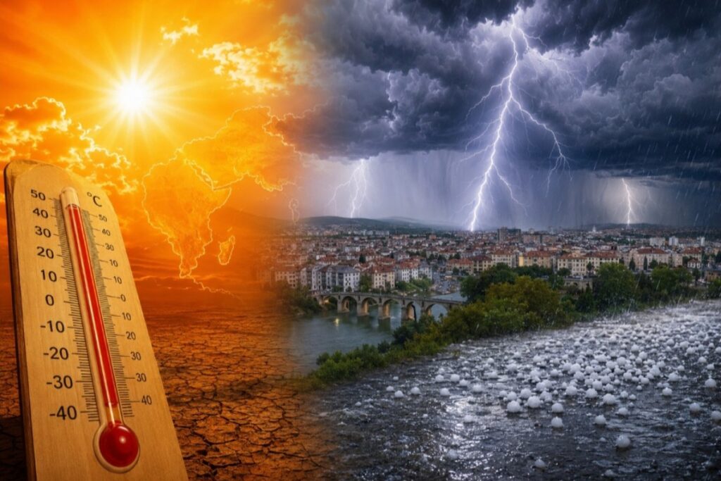 Balcani caldo africano e temporali