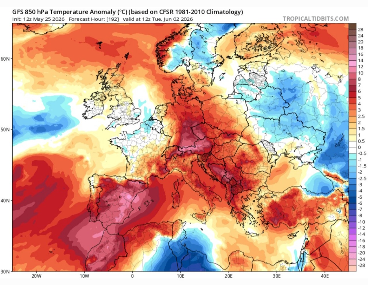 Caldo Balcani inizi giugno