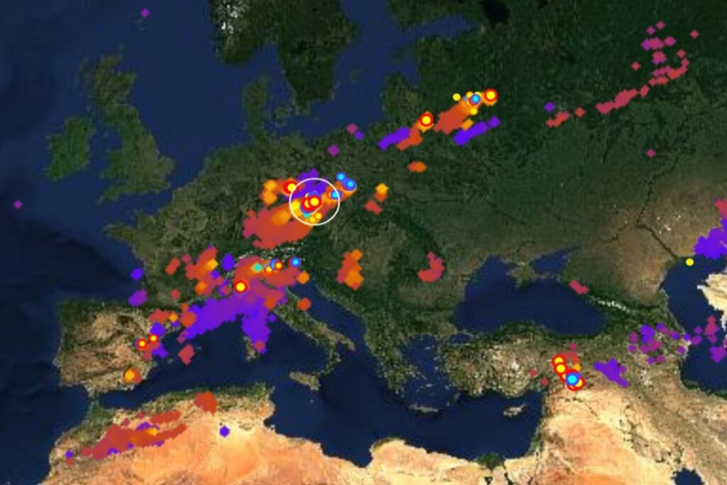 Fulmini Europa 6 maggio