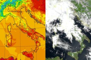 Temperature massime e satellite 10 maggio