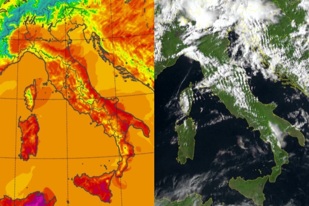 Temperature massime e satellite 11 maggio