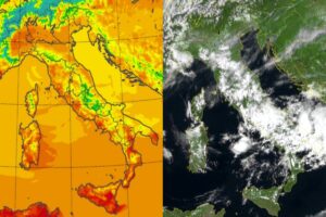 Temperature massime e satellite 13 maggio