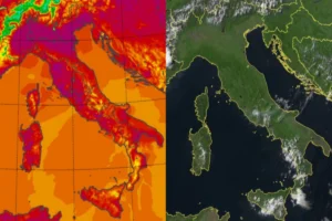 Temperature massime e satellite 24 maggio