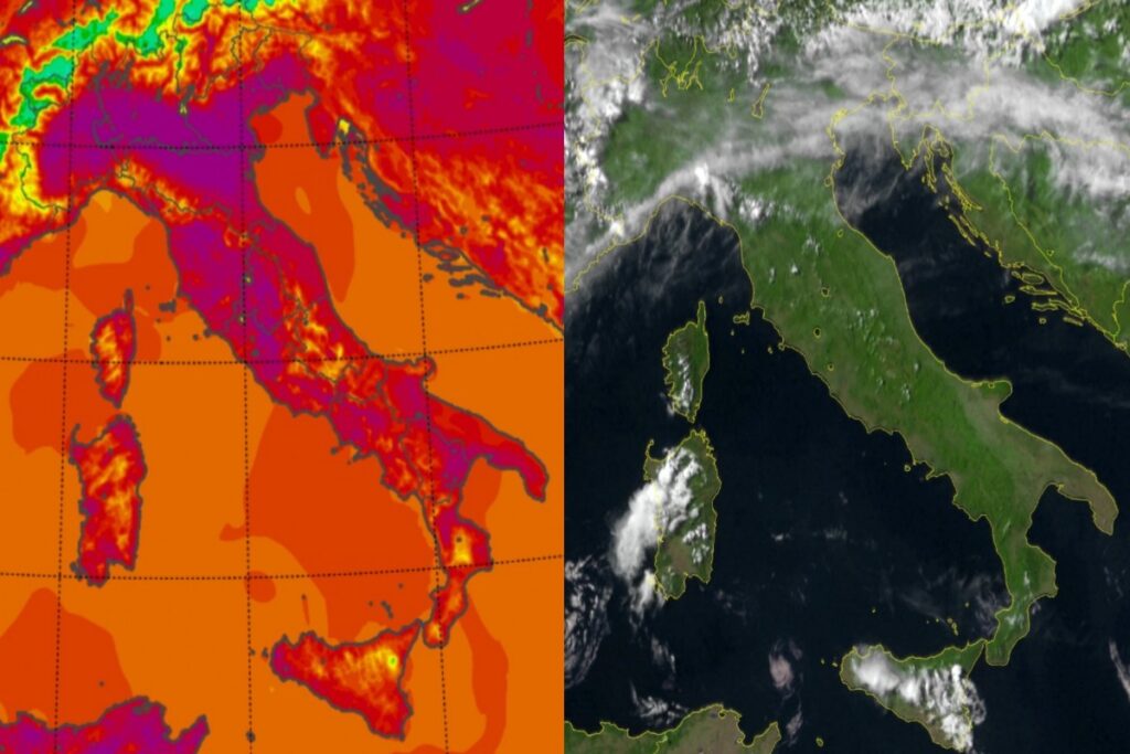 Temperature massime e satellite 30 maggio