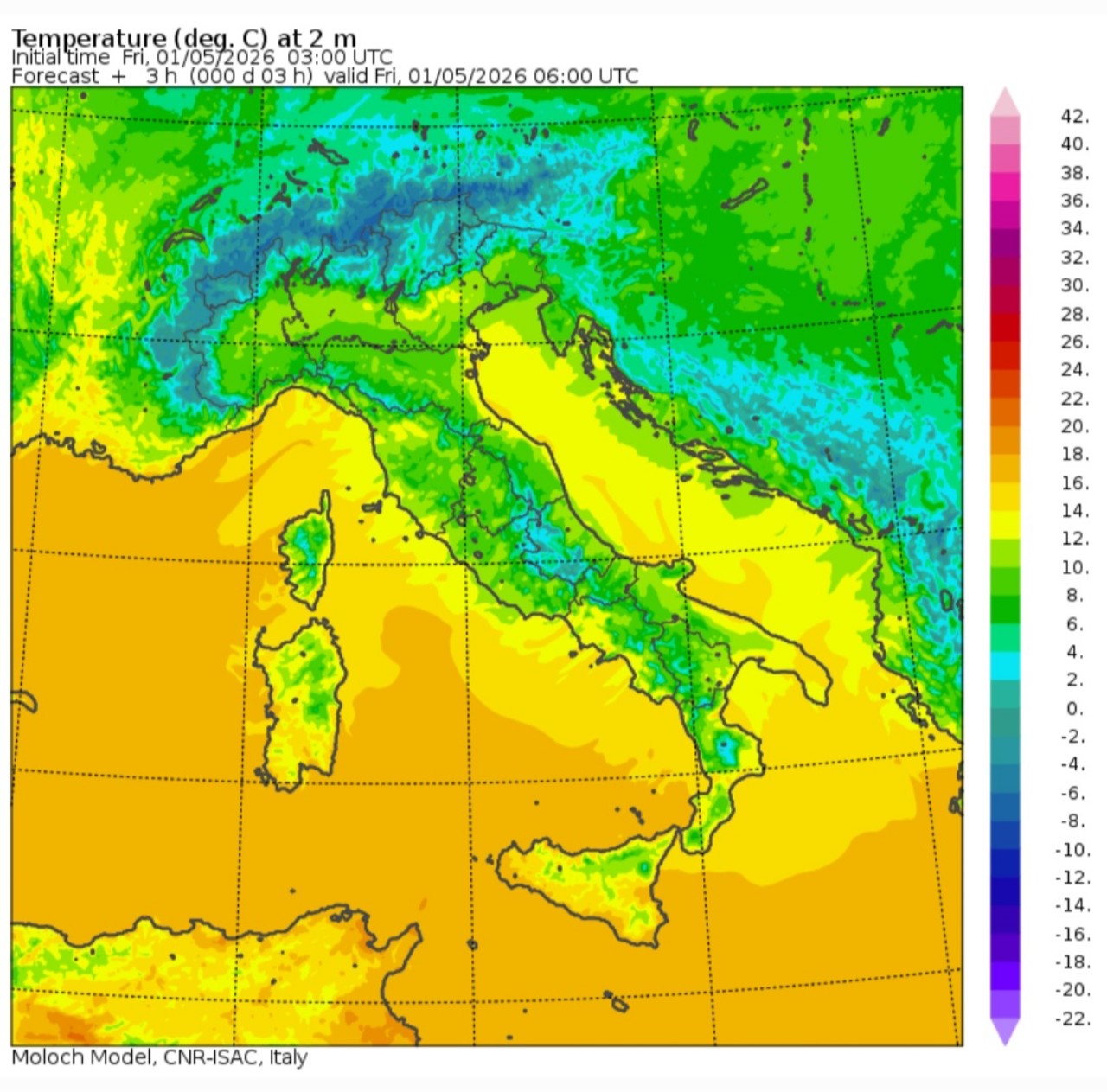 Temperature minime 1° maggio