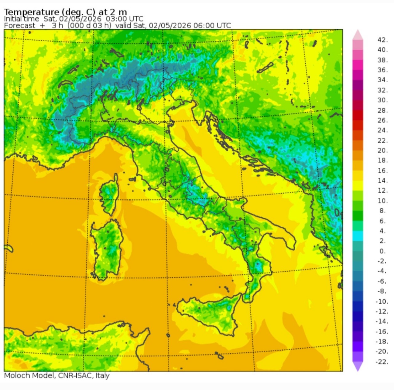 Temperature minime 2 maggio