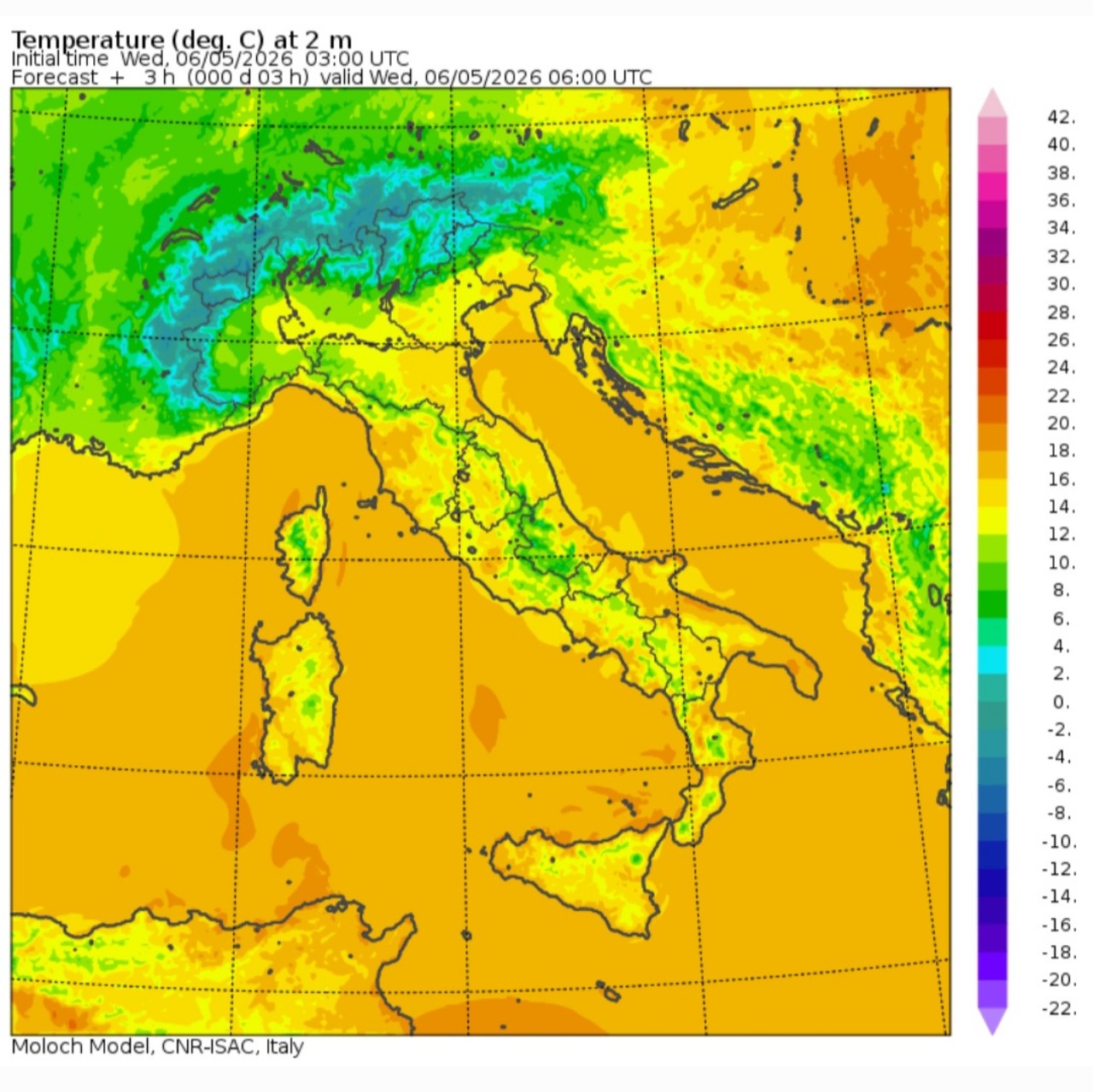 Temperature minime 6 maggio