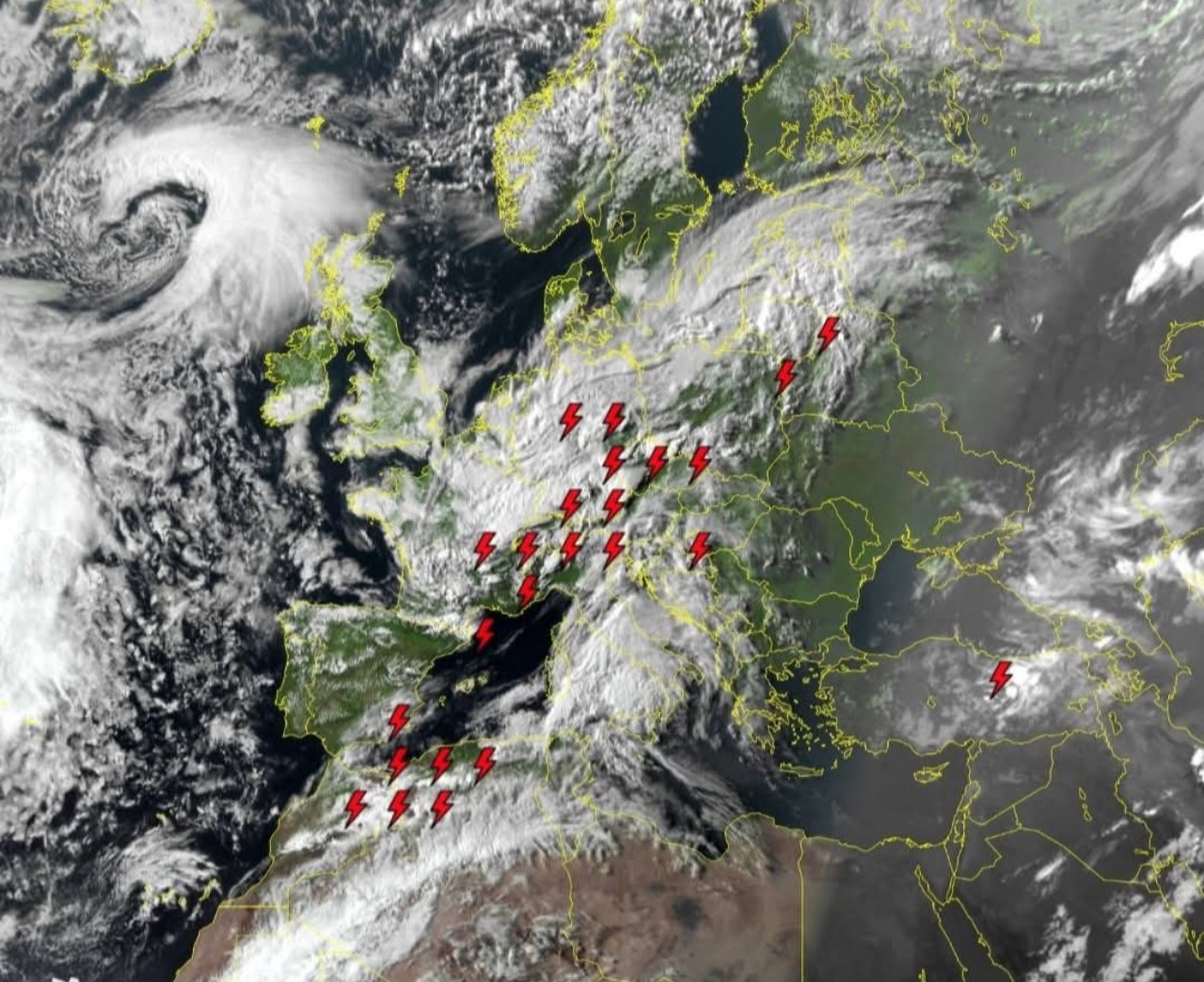 Temporali Europa satellite 6 maggio