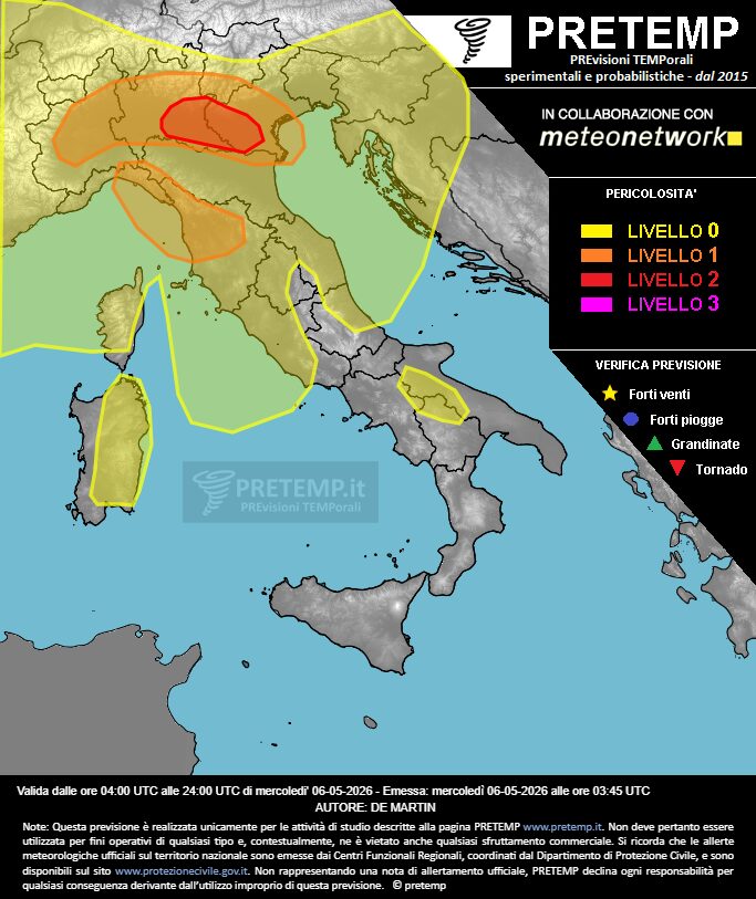 allerta meteo 6 maggio