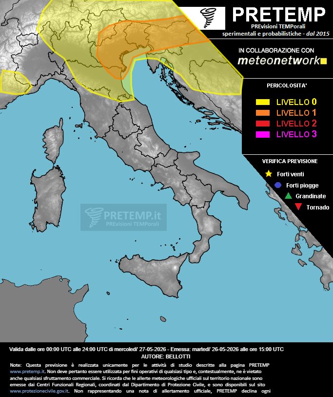 allerta meteo oggi 27 maggio
