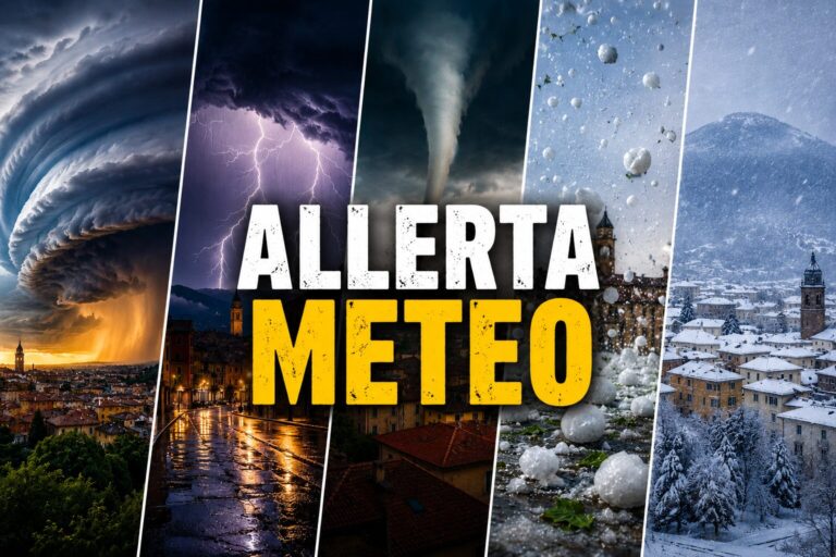 allerta meteo oggi supercelle temporale tornado grandine neve