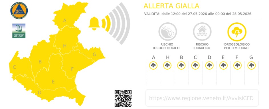 allerta meteo veneto 27 maggio