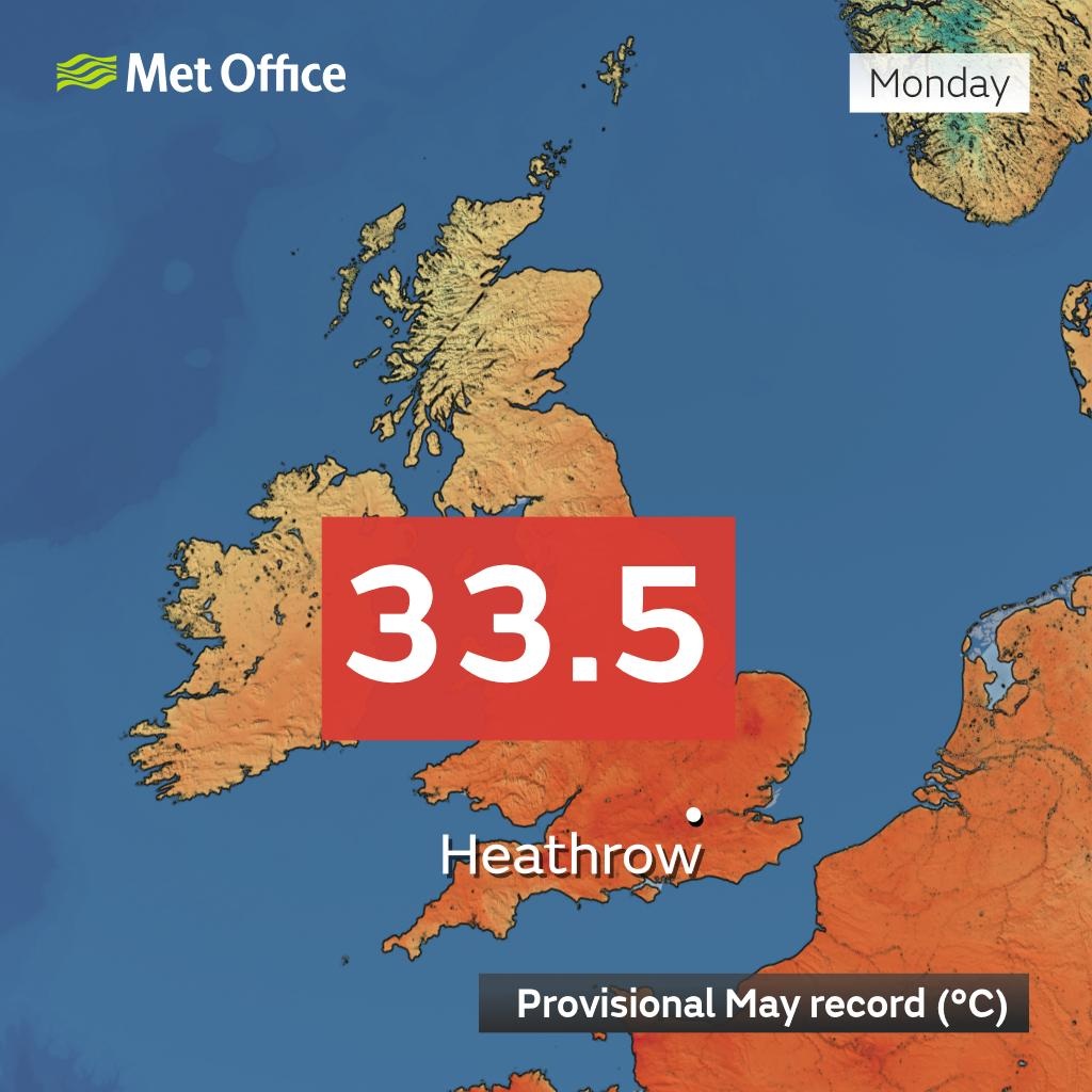 caldo record maggio regno unito