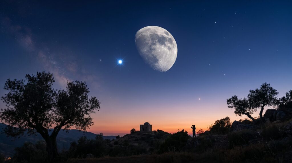 congiunzione luna spica