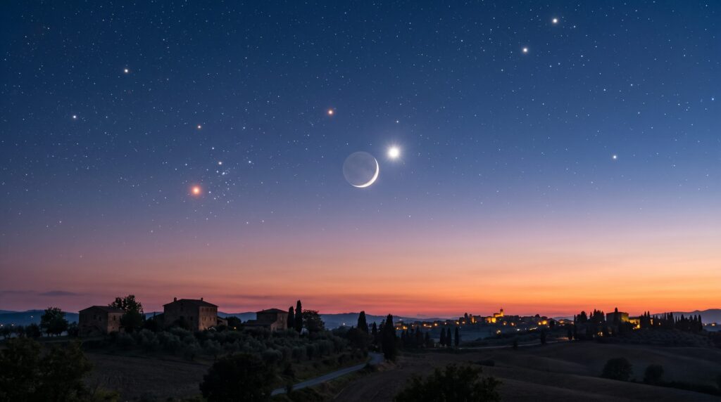 congiunzione luna venere stasera
