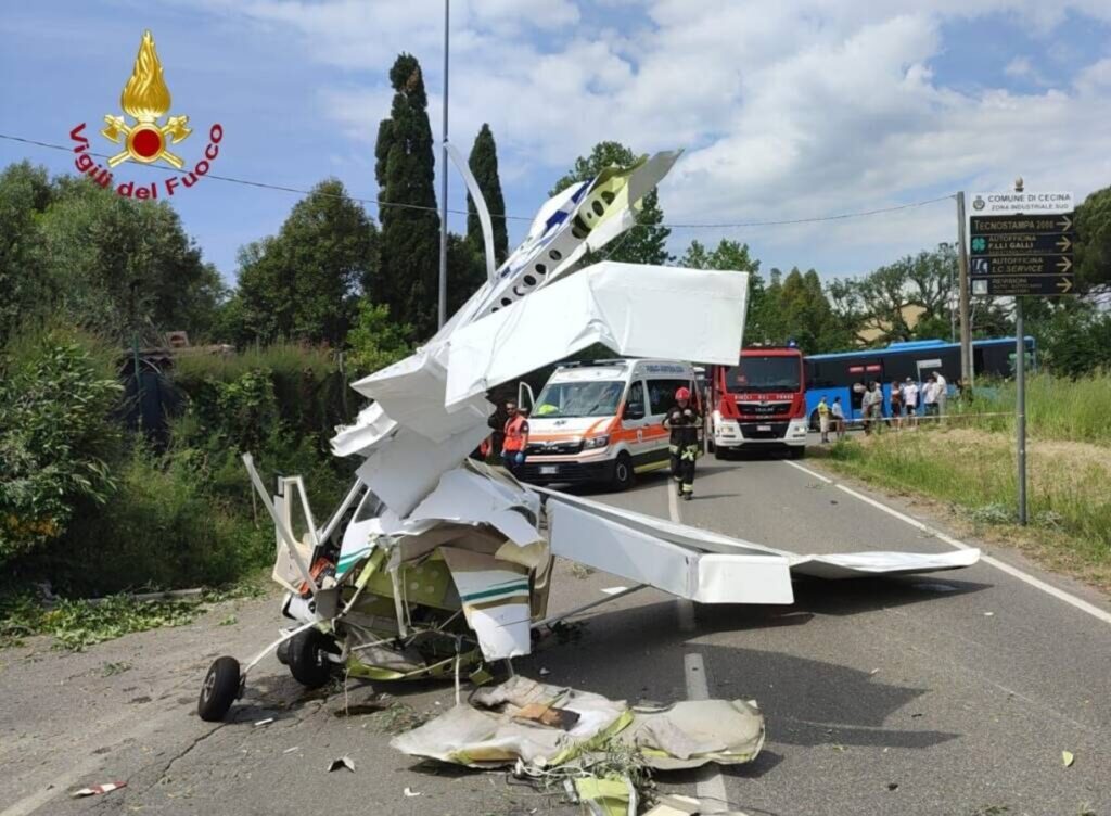 incidente ultraleggero cecina