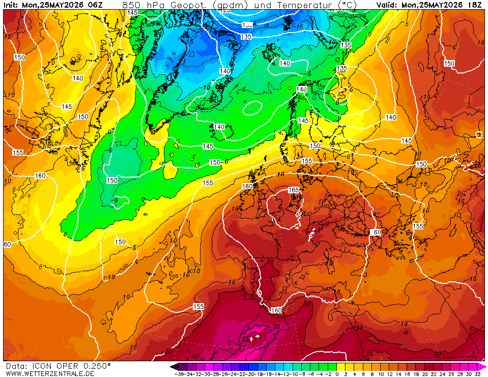 previsioni meteo lunedì 25 maggio